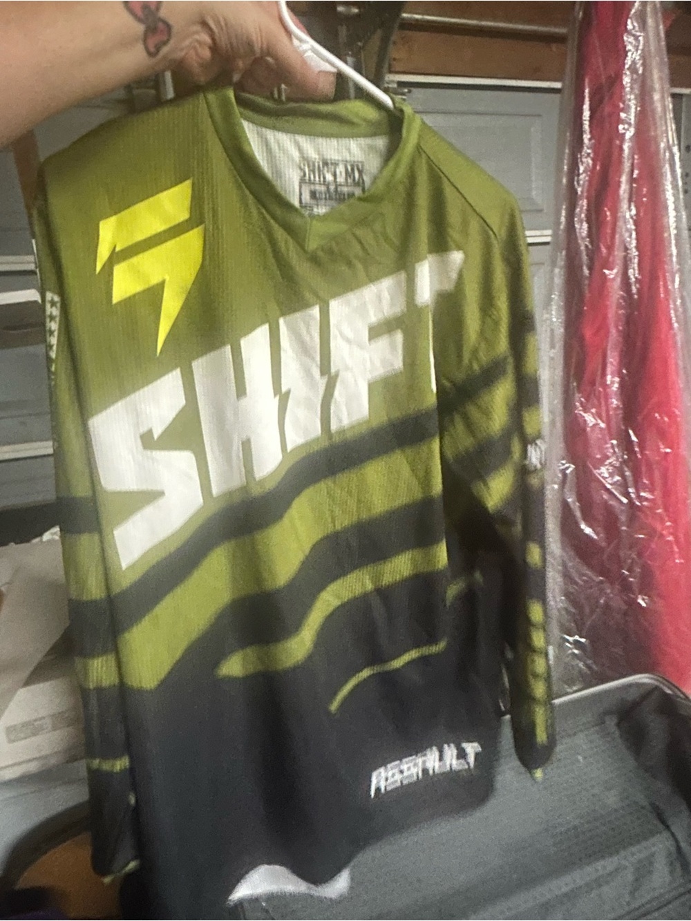 Shi by JOURNEYS Olive and Black Long-Sleeve Motocross Jersey